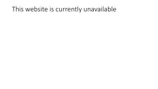 This website is currently unavailable