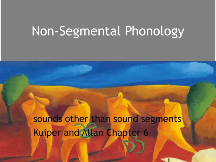 non segmental phonology