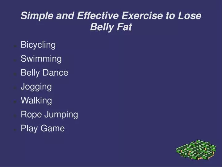 simple and effective exercise to lose belly fat