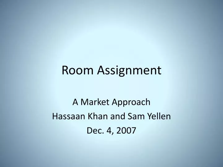 room assignment