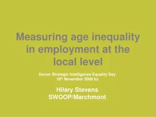 Measuring age inequality in employment at the local level