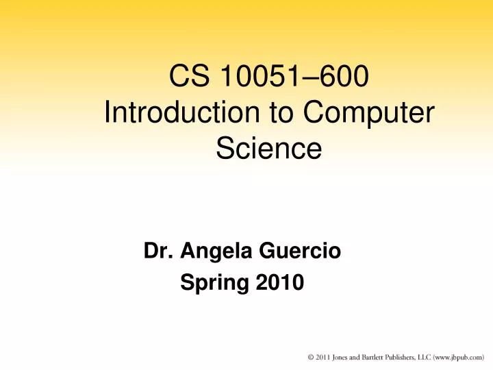 cs 10051 600 introduction to computer science