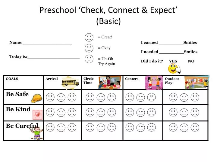 preschool check connect expect basic