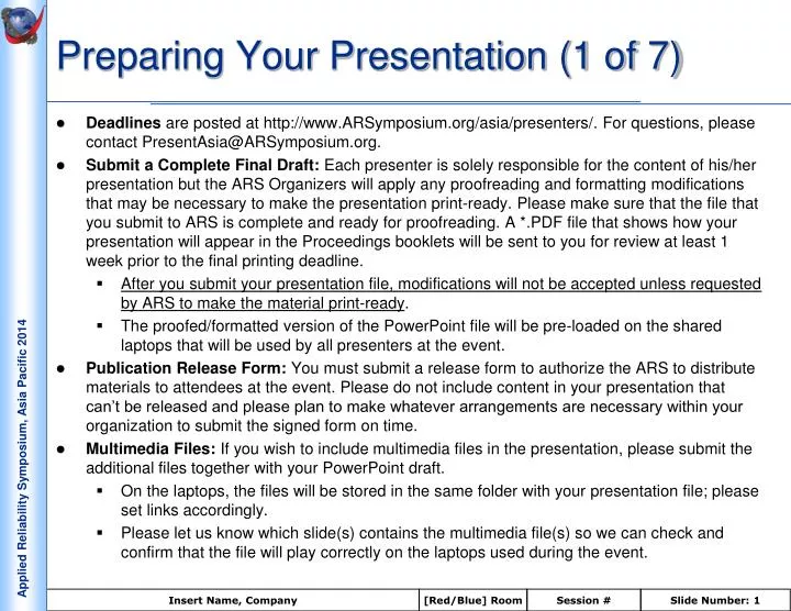 preparing your presentation 1 of 7
