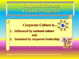 Corporate Culture: A Global Perspective