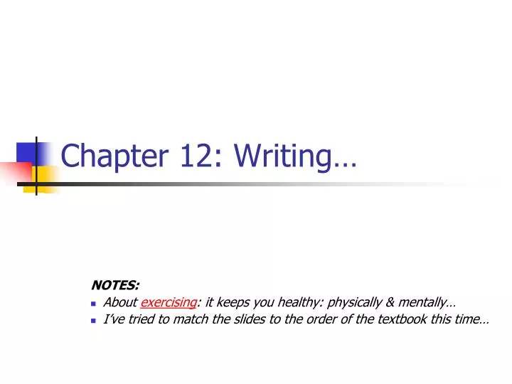 chapter 12 writing