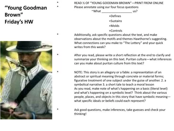 young goodman brown friday s hw