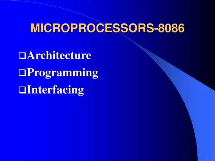 microprocessors 8086
