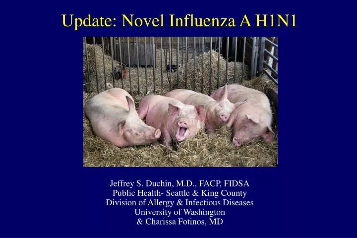 update novel influenza a h1n1