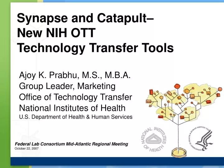 synapse and catapult new nih ott technology transfer tools