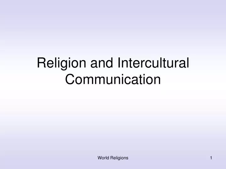 religion and intercultural communication