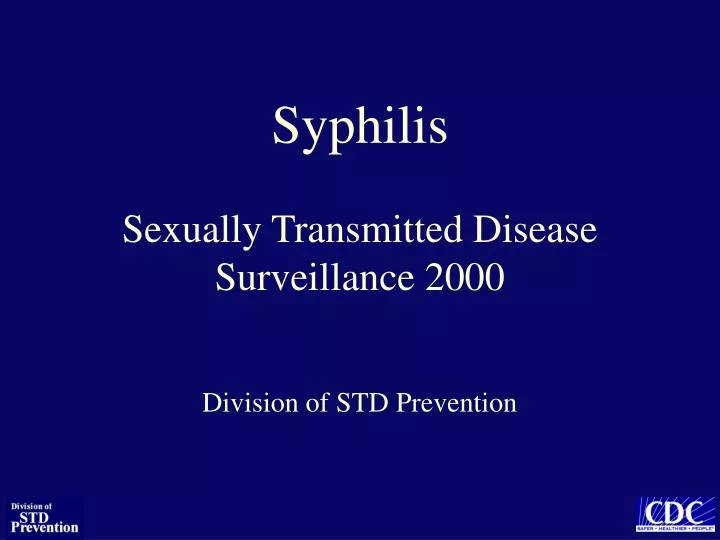 syphilis sexually transmitted disease surveillance 2000