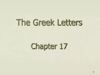 The Greek Letters Chapter 17