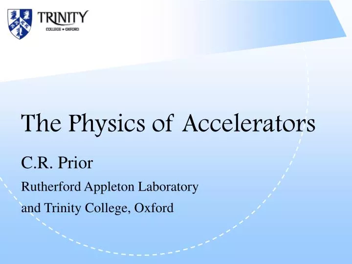 the physics of accelerators