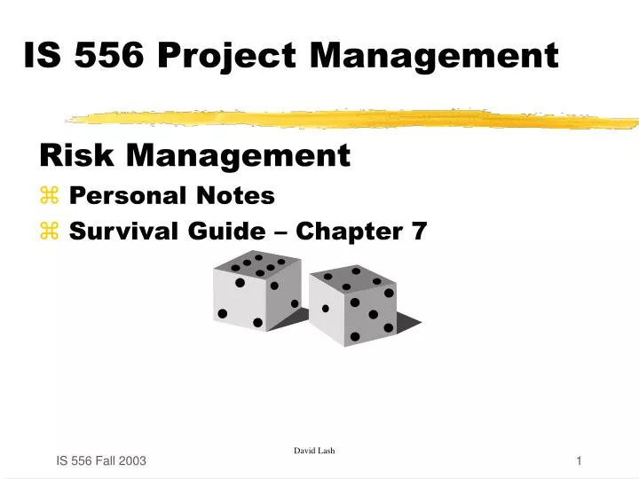 is 556 project management