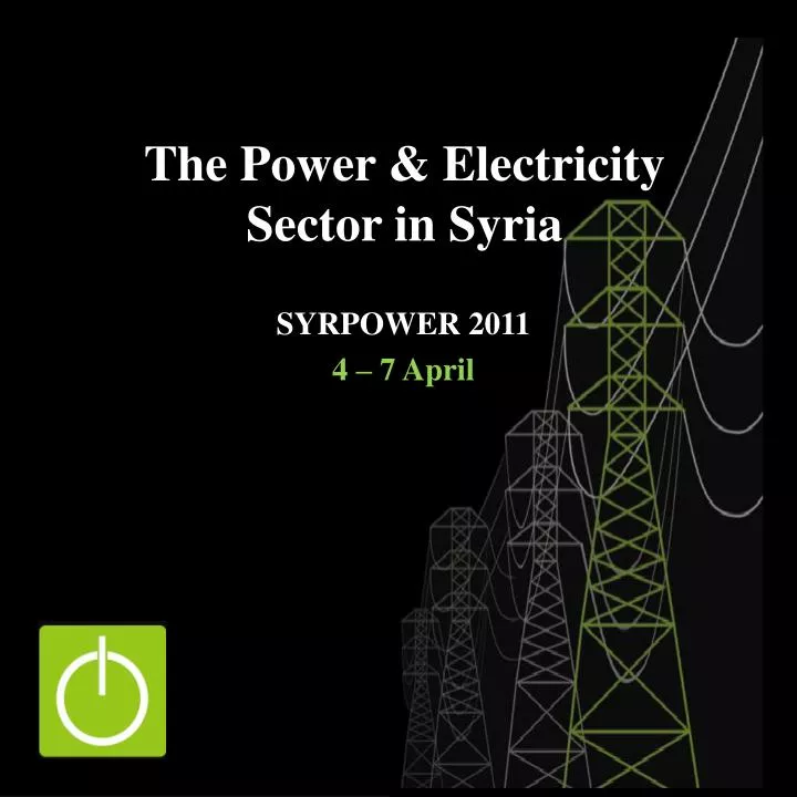 the power electricity sector in syria