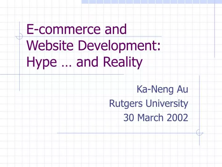 e commerce and website development hype and reality