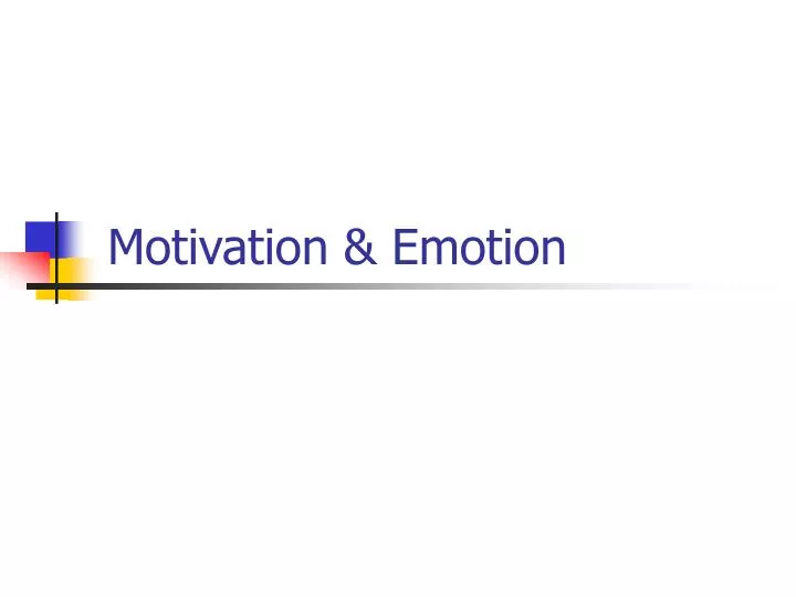 motivation emotion