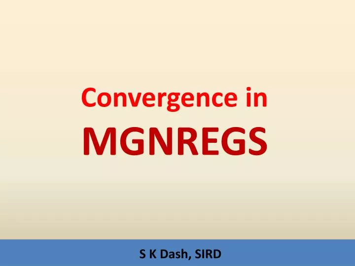 convergence in mgnregs