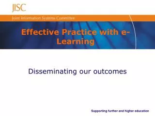 Effective Practice with e-Learning