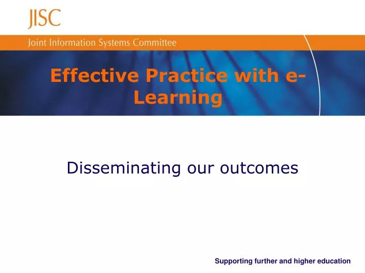 effective practice with e learning