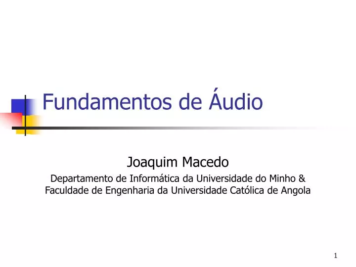 fundamentos de udio