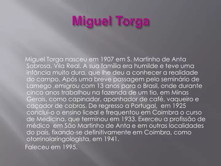 miguel torga