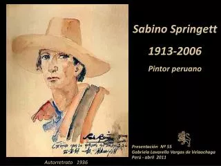 Sabino Springett 1913-2006 Pintor peruano