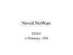 Novell NetWare - slide 1