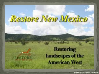 Restoring landscapes of the American West