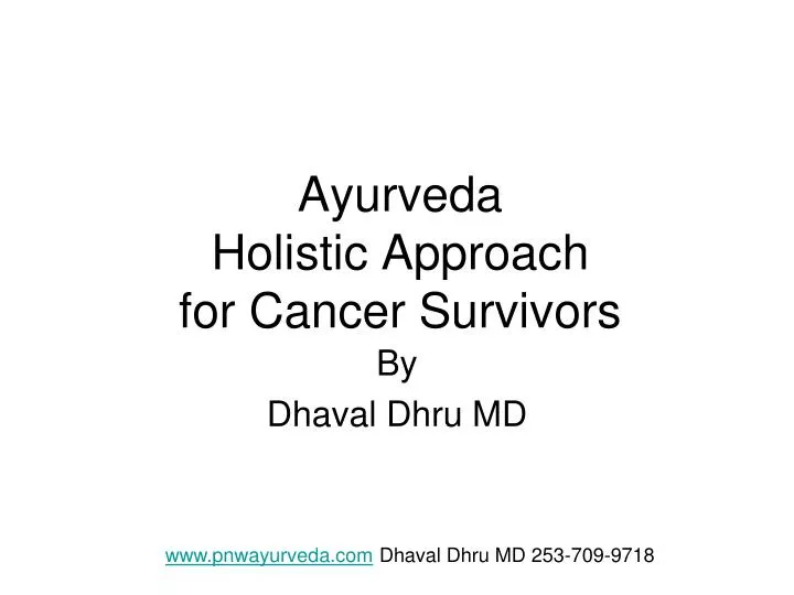 ayurveda holistic approach for cancer survivors