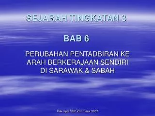 SEJARAH TINGKATAN 3 BAB 6