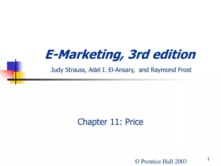 e marketing 3rd edition judy strauss adel i el ansary and raymond frost