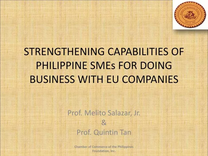 strengthening capabilities of philippine smes for doing business with eu companies