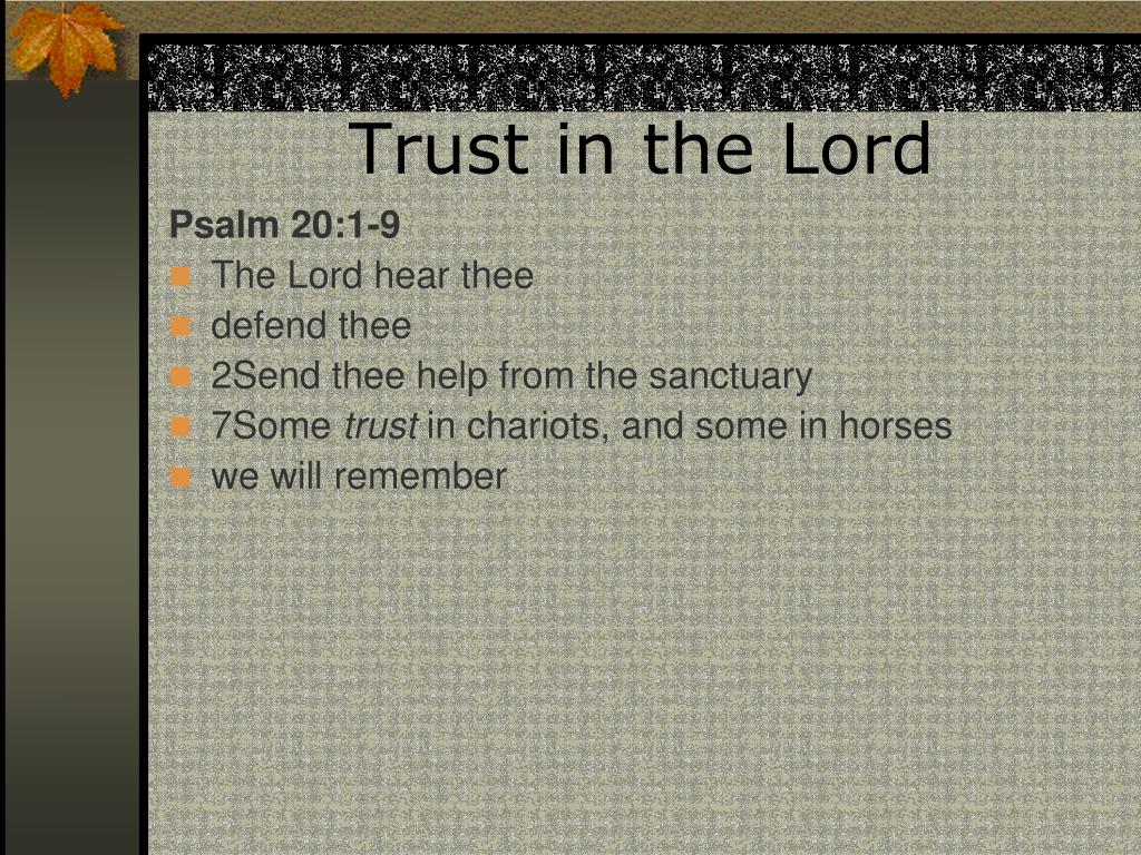 Ppt Trust In The Lord Powerpoint Presentation Id530254