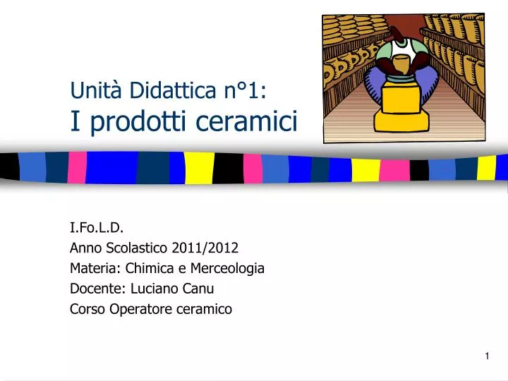 unit didattica n 1 i prodotti ceramici