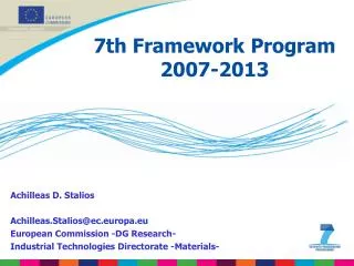 7th Framework Program 2007-2013