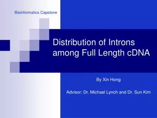 Distribution of Introns among Full Length cDNA
