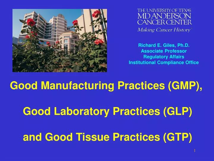 good manufacturing practices gmp good laboratory practices glp and good tissue practices gtp