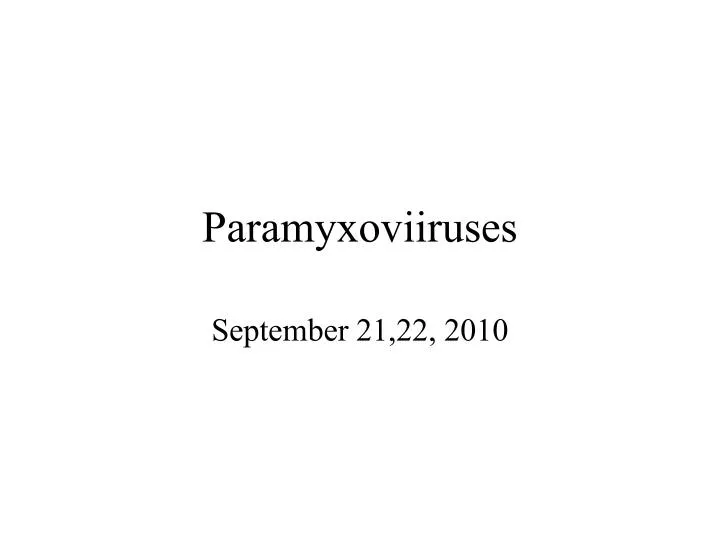 paramyxoviiruses