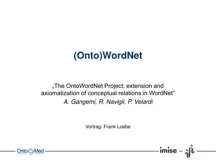 onto wordnet
