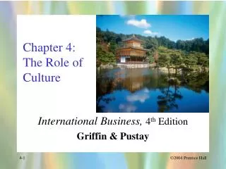 Chapter 4: The Role of Culture