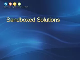 Sandboxed Solutions