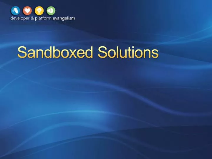 sandboxed solutions