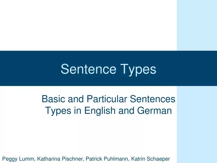 sentence types