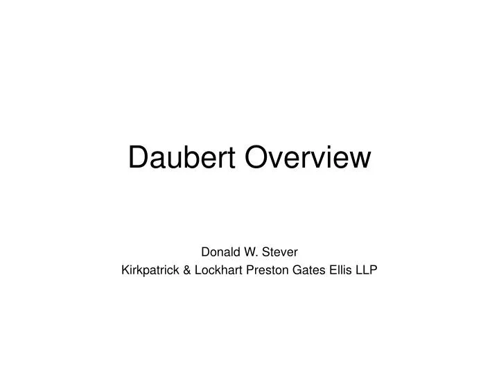 daubert overview