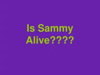 Is Sammy Alive????