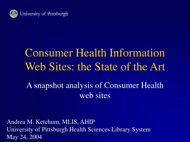 consumer health information web sites the state of the art