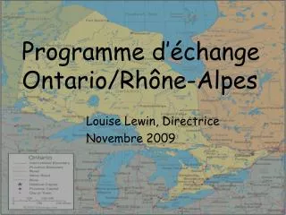 programme d change ontario rh ne alpes