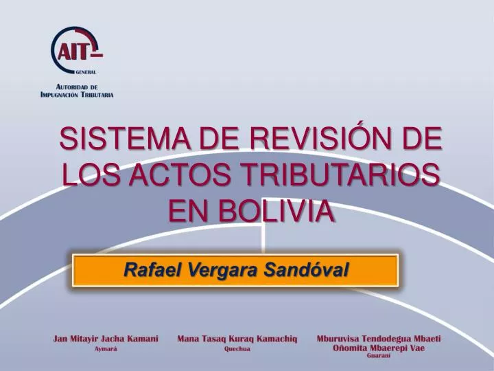 sistema de revisi n de los actos tributarios en bolivia